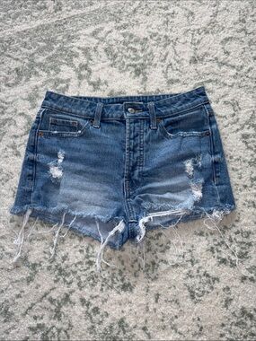 Old Navy Frayed Distressed Denim Shorts - Blue